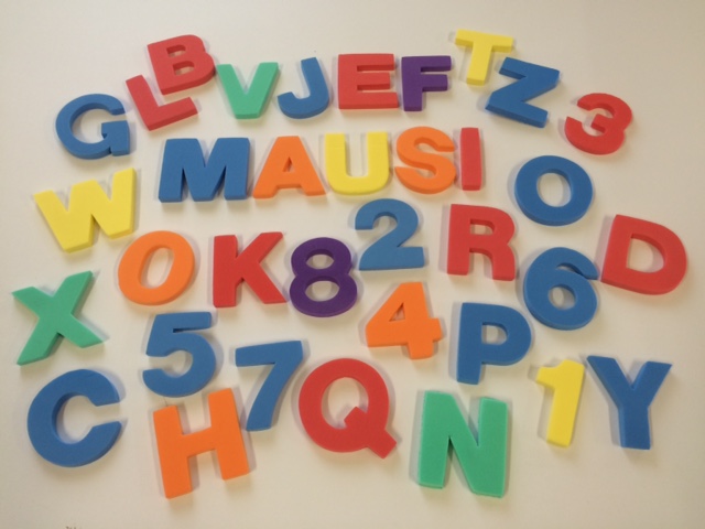 Wasserspielzeug Buchstaben, ca. 8 mm, 36 Stück